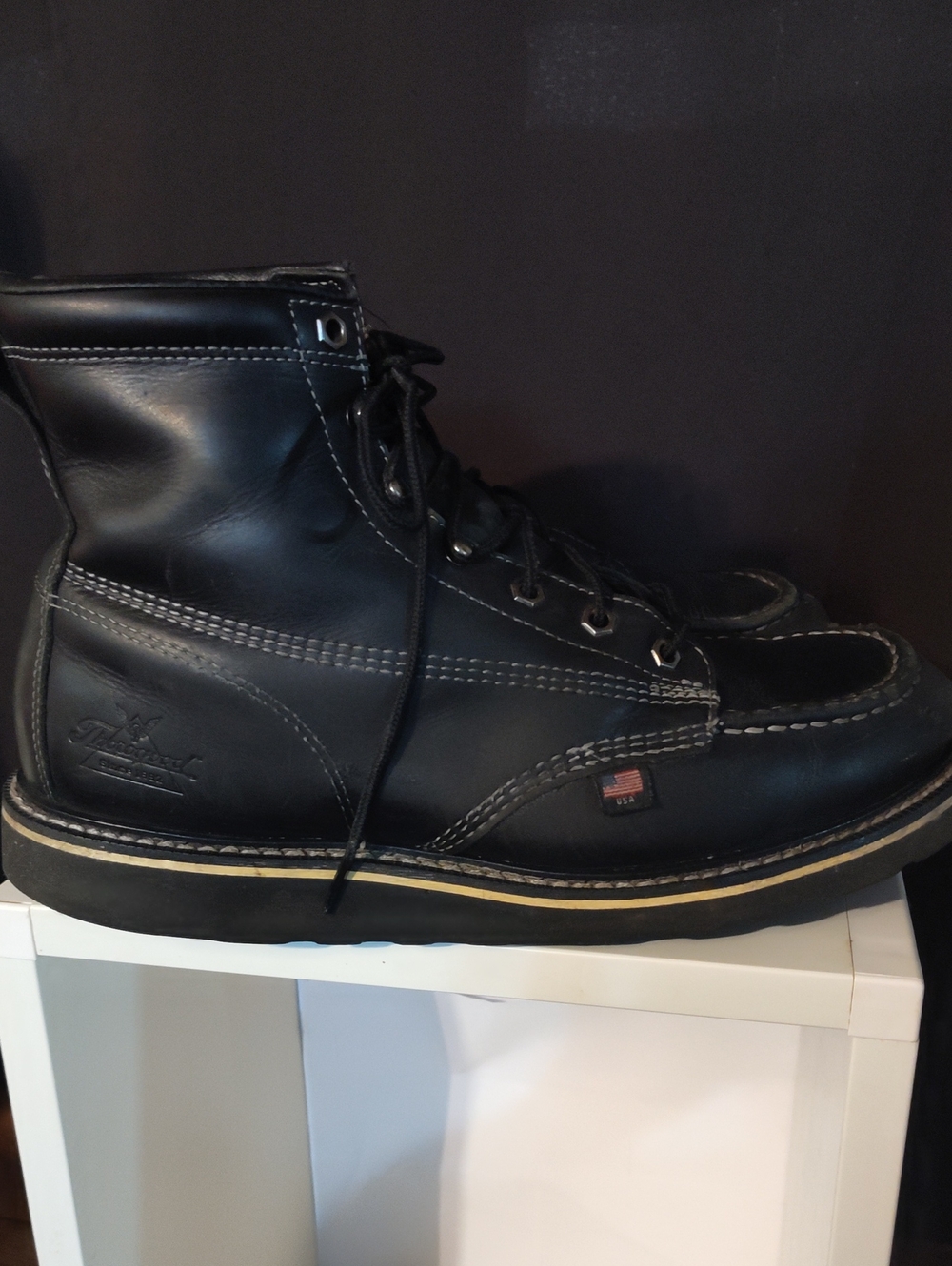 THOROGOOD Black Moc Toe Work Boot - Men's 11